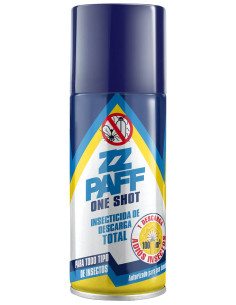 INSECTICIDA ZZ PAFF DESCARGA ONE. SHOT SPRAY 210 ML.