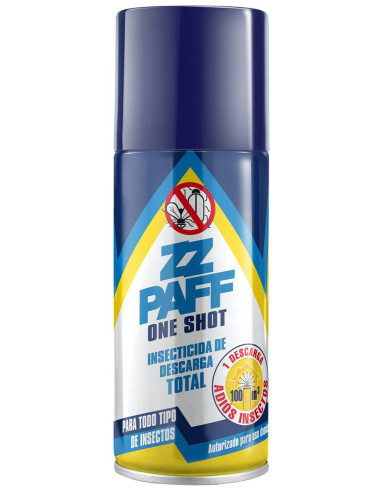 INSECTICIDA ZZ PAFF DESCARGA ONE. SHOT SPRAY 210 ML.