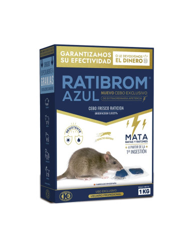 RATIBROM-2 AZUL 003 C. F. ESTUCHE 1 KG 10 X 1KG  IMPEX