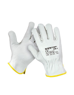 GUANTES SAFE TOP PIEL GRIS 114B TALLA 10 2