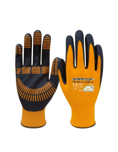GUANTES SAFE TOP NITRILO-LYCRA G102 TALLA 07 NARANJA 2