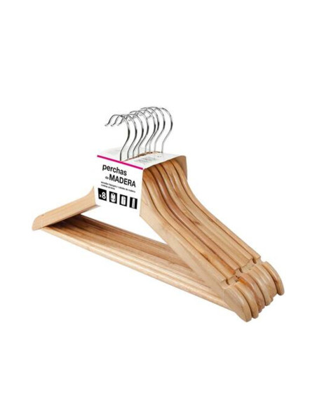 PERCHA MADERA BLANCA LOTE 8 uds ROZENBAL