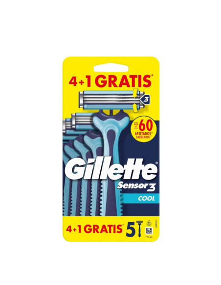 MAQUINILLA AFEITAR SENSOR COOL 4+1 GRATIS 3 Hojas DESHECHABLE