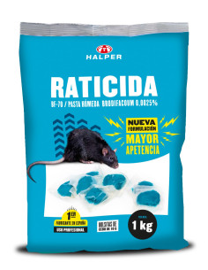 CEBO FRESCO DE GRAN APETENCIA FORMULADO CON HARINAS Y ACEITES VEGETALESINDICADO PARA LA ELIMINACIÓN DE RATAS Y RATONES