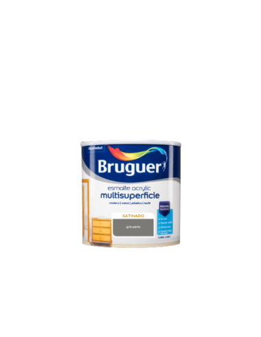 BRUGUER ESMALTE ACRYLIC MULTISUPERFICIE SATINADO 250 ml. GRIS PERLA