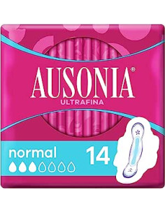 COMPRESAS AUSONIA ULTRAFINA NORMAL CON ALAS 14 UDS