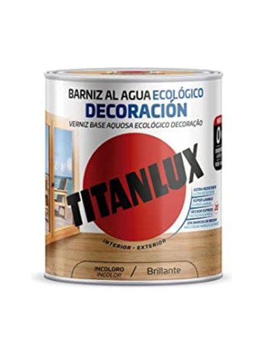 Titan Barniz Eco Deco Brillante Incoloro 750 ml