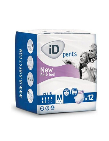 Pañal Incont.id T-m 12 Unid.