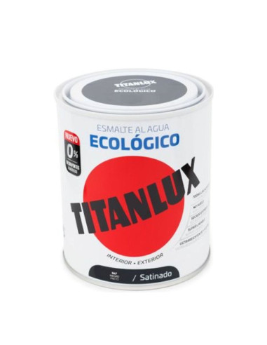 Titanlux Esmalte Eco al Agua Satinado Negro...