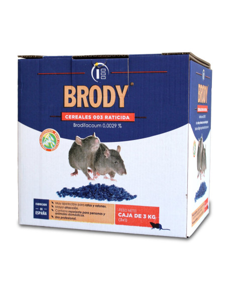 Brody Raticida Cereales 003 Caja 3 kg 3 x 1 kg