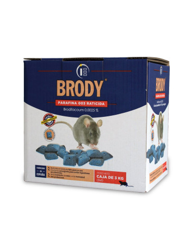 Raticida Brody Óvulos 11-13 g 003 Caja 3 kg (3...