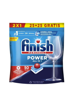 Finish Powerball Power Pastillas Lavavajillas 50 uds 25 +... 2