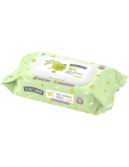 The Fruit Company Papel Higiénico Húmedo Manzana XL 60 uds
