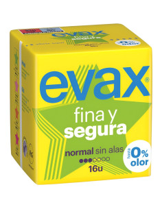 Evax Compresas Fina y Segura Normal sin Alas 16 uds 2