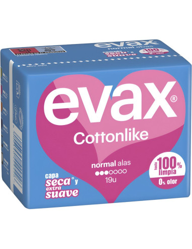Evax Compresas Cottonlike Normal Alas 16 uds