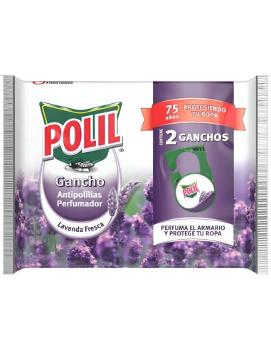 Polil Antipolillas Gancho Lavanda Duplo 2 x 14 g