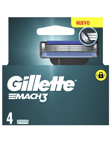 Gillette Mach3 Recambios Cuchillas 4 uds