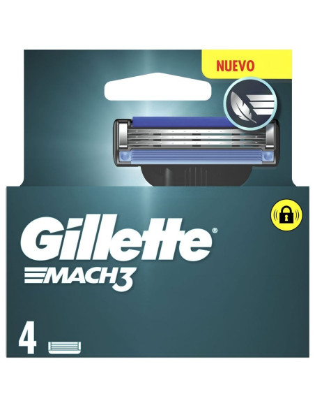 Gillette Mach3 Recambios Cuchillas 4 uds