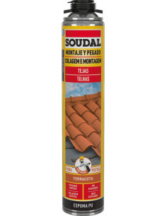 Soudal Espuma Adhesiva Tejas Pistola Terracota 750 ml
