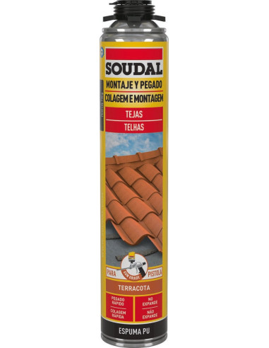 SOUDAL. POLIUR. FOAM 750 RED TRACK. TECIDO