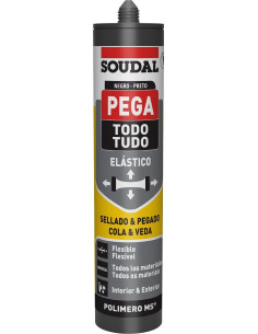 Soudal Pega Todo Sellador Adhesivo Negro 290 ml