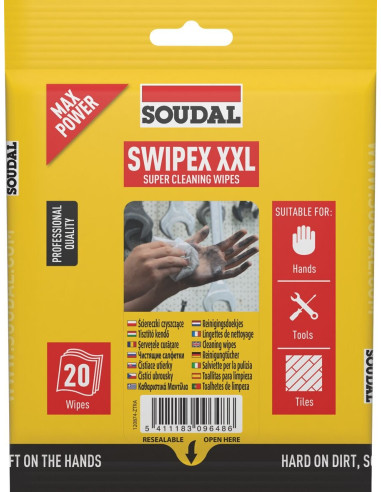 Soudal Toallitas Limpiadoras Swipex XXL 20 uds