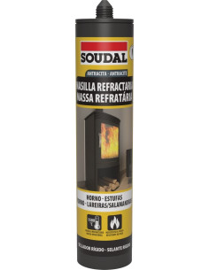 Soudal Masilla Refractaria 1500 °C Antracita 290 ml