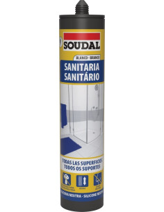 Soudal Silicona Sanitaria Neutra Blanca 290 ml