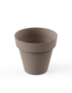 Plastiken Maceta Redonda Tes 22 cm Taupe