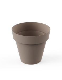 Plastiken Maceta TES 26 cm Taupe