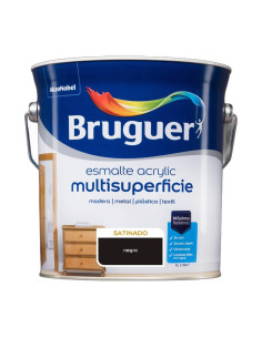 Bruguer Acrylic Esmalte Multisuperficie Satinado Negro 4 L