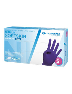 Cuatrogasa Guantes Nitrilo Softskin Azul Caja 100 uds...