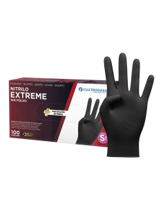 Cuatrogasa Guantes Nitrilo Extreme Negro Caja 100 uds... 2