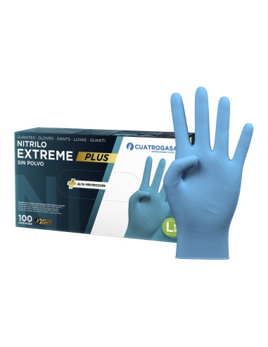 Cuatrogasa Guantes Nitrilo Extreme Plus Azul...