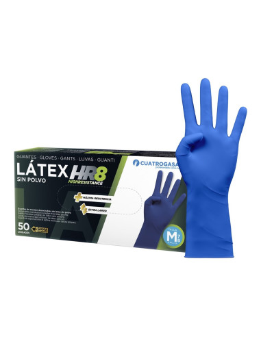 LUVAS LONGAS DE LÁTEX AZUL C50 MED.