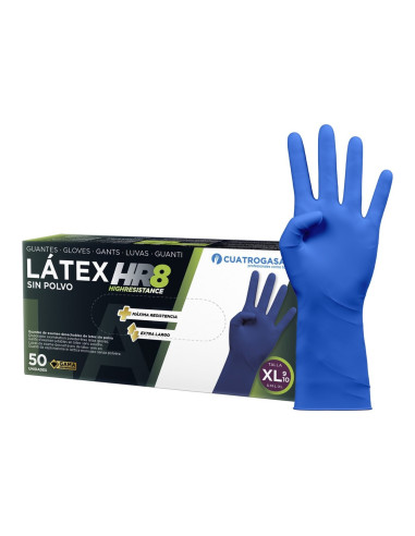LUVAS LONGAS DE LÁTEX AZUIS C50 EX. GDE.