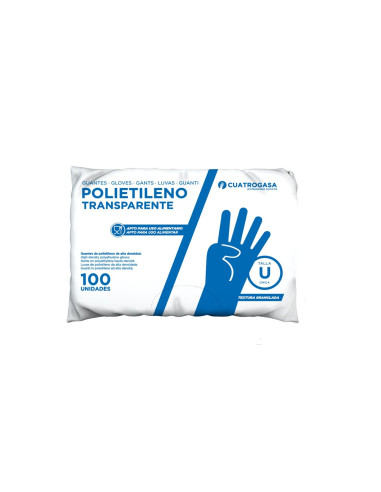Cuatrogasa Guantes Polietileno Transparentes...