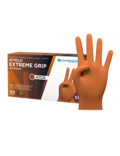 LUVAS DE NITRILO LARANJA GRIP C50 EXTRA GDE. 2