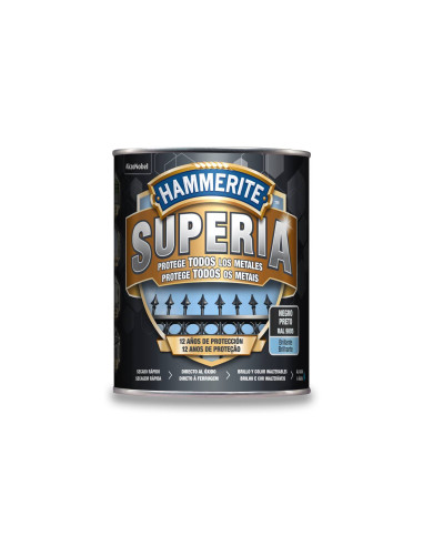 HAMMERITE SUPERIA ÁGUA BRILHANTE 750 ml. PRETO