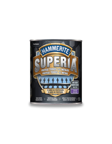 HAMMERITE SUPERIA ÁGUA CETIM 750 ml. CINZA ESCURO