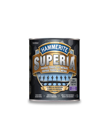 HAMMERITE SUPERIA ÁGUA CETIM 750 ml. CINZENTO