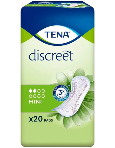 TENA DISCREET MINI 20  4 UNIDADES 24UDS