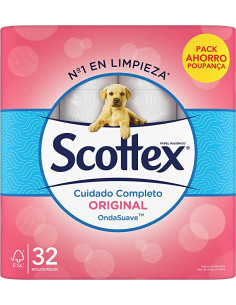 SCOTTEX ORIGINAL PAPEL HIGIÉNICO SECO 32 ROLLOS