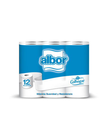 PAPEL HIGIENICO COLHOGAR ALBOR 12 ROLLOS