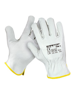 GUANTES SAFE TOP PIEL GRIS 114B09