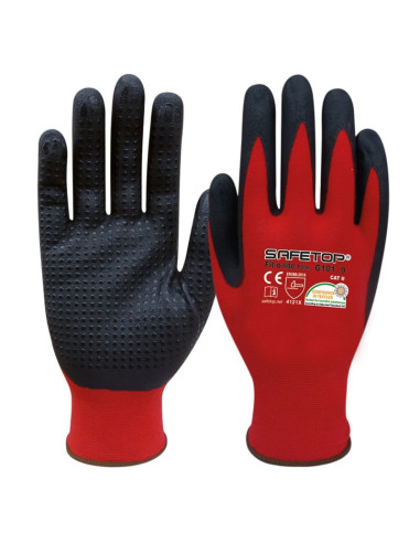 GUANTES SAFE TOP NITLYC 10108 ROJO