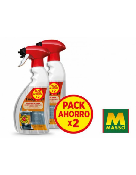 FUEGONET PACK 2 LIMPIA CRISTALES ESTUFA PISTOLA   750ML