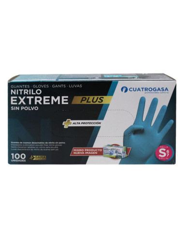 LUVAS DE NITRILO C100UN. GDE. AZUL 8