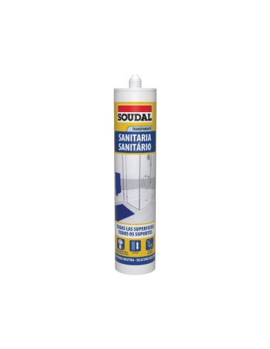 SILICONE SANITÁRIO NEUTRO TRANSP. SOUDAL 290 ML.