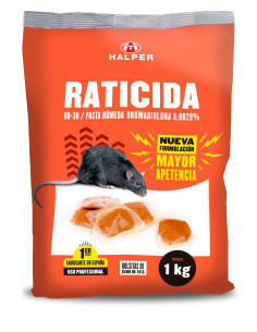CEBO FRESCO DE GRAN APETENCIA FORMULADO CON HARINAS Y ACEITES VEGETALESINDICADO PARA LA ELIMINACIÓN DE RATAS Y RATONES